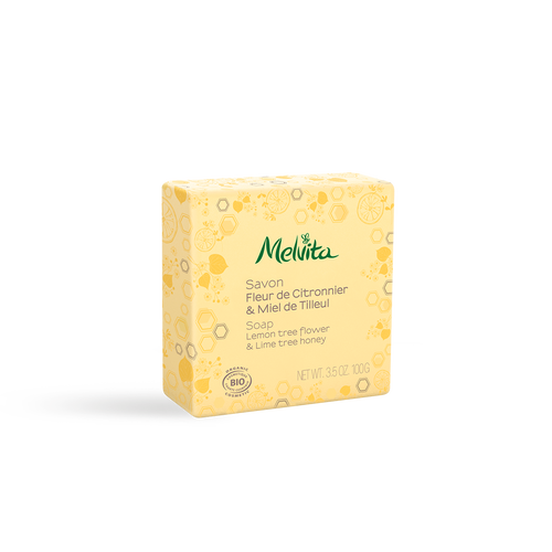 Jabón sólido de limón y miel de tilo - Melvita